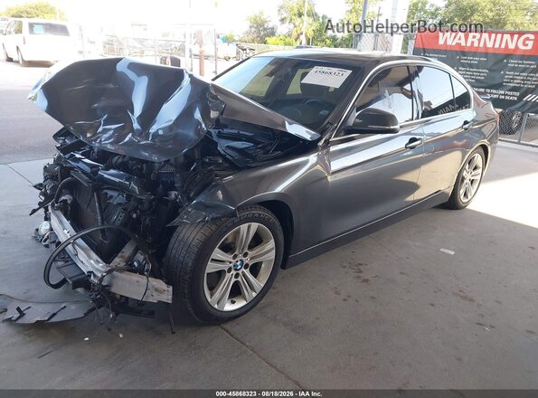 WBA8B9C59JEE81041 2018 BMW 3 SERIES Gray Առջևի ձախ երեք քառորդ տեսարան