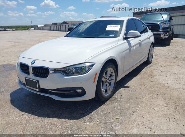 WBA8B9G33HNU54529 2017 BMW 3 SERIES White Առջևի ձախ երեք քառորդ տեսարան