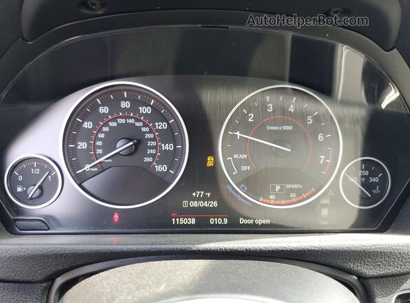 WBA8B9G3XHNU55032 2017 BMW 3 SERIES White Instrument cluster view