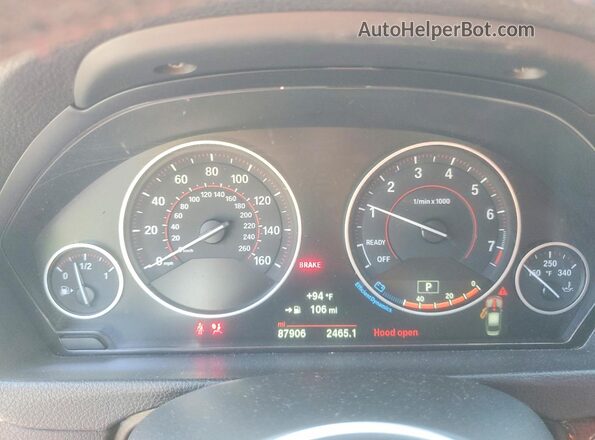 WBA8B9G54HNU51043 2017 BMW 3 SERIES Серый Вид щитка приборов
