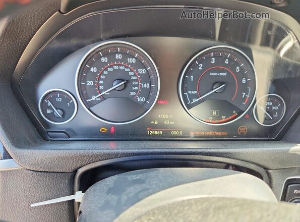 WBA8D9C30HA011715 2017 BMW 3 SERIES Gray Vista del cuadro de instrumentos
