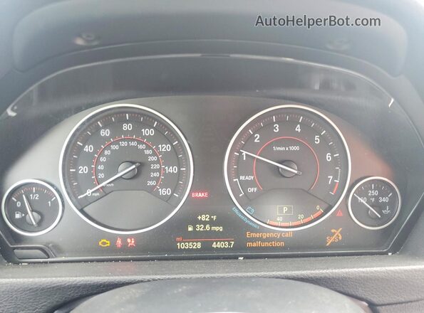 WBA8D9C58JEM31464 2018 BMW 3 SERIES White Instrument cluster view