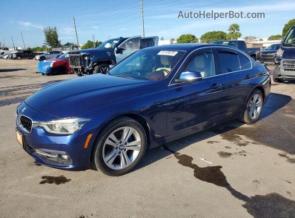 WBA8D9G50HNU60266 2017 BMW 3 SERIES Blue Հետևի ձախ
