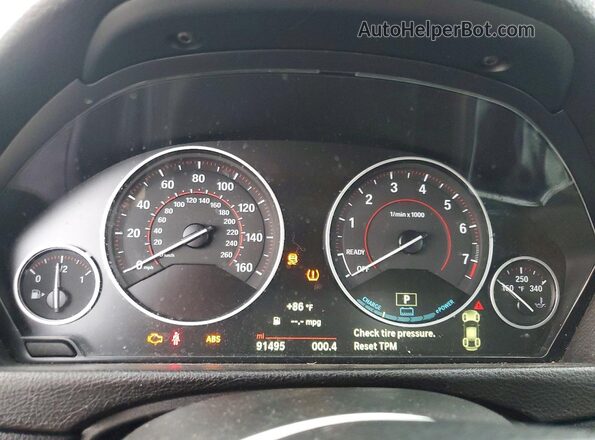 WBA8E1C52JA178602 2018 BMW 3 SERIES Черный Вид щитка приборов