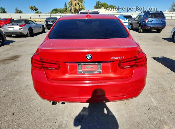 WBA8E1G51GNT99264 2016 BMW 3 SERIES Red Вид ззаду