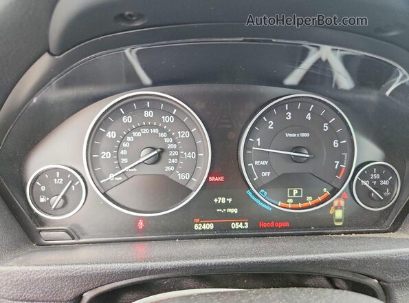WBA8E3G52GNT80573 2016 BMW 3 SERIES Gray ხელსაწყოთა პანელის ხედი