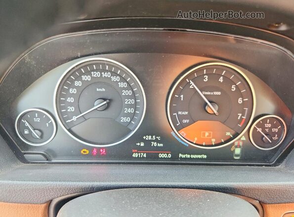 WBA8E3G53GNT77262 2016 BMW 3 SERIES Black Vista del cuadro de instrumentos