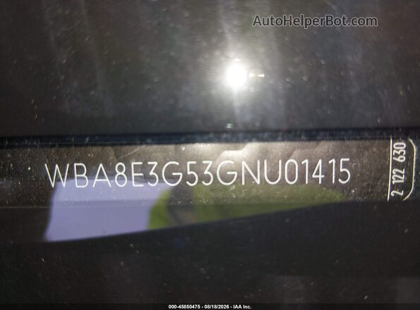 WBA8E3G53GNU01415 2016 BMW 3 SERIES Gray Շարժիչի բաժամունքի տեսք