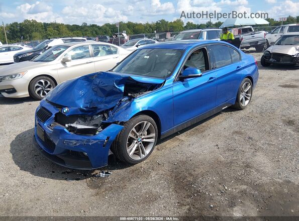 WBA8E3G58GNU02592 2016 BMW 3 SERIES Blue Vista tres cuartos delantera izquierda