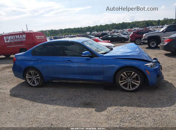 WBA8E3G58GNU02592 2016 BMW 3 SERIES Blue Vista interior trasera