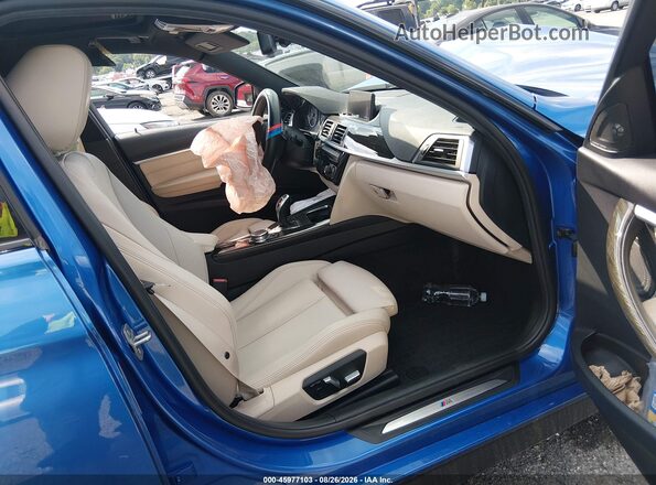 WBA8E3G58GNU02592 2016 BMW 3 SERIES Blue Vista interior delantera
