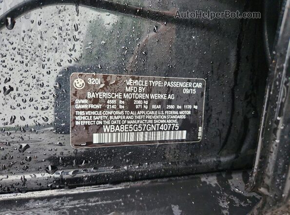 WBA8E5G57GNT40775 2016 BMW 3 SERIES Black Շարժիչի բաժամունքի տեսք