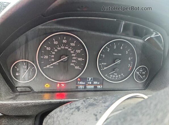 WBA8E5G57GNT40775 2016 BMW 3 SERIES Black Սարքավորումների վահանակի տեսք