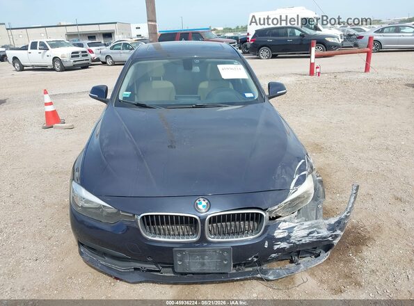 WBA8E5G57HNU41333 2017 BMW 3 SERIES Blue Instrument cluster view