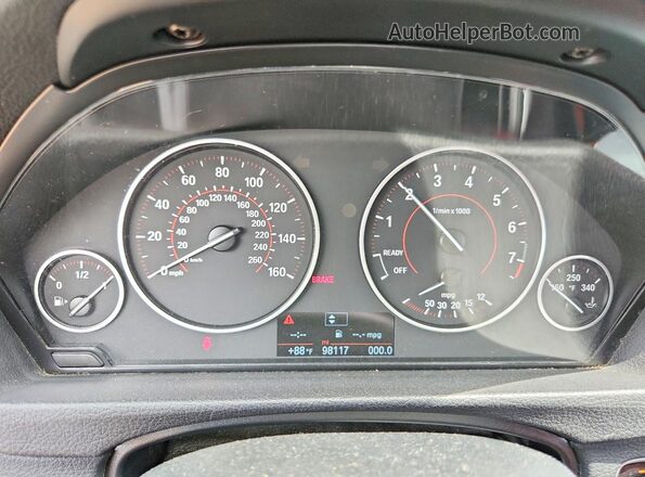 WBA8E7C52GK415465 2016 BMW 3 SERIES White Вид щитка приладів
