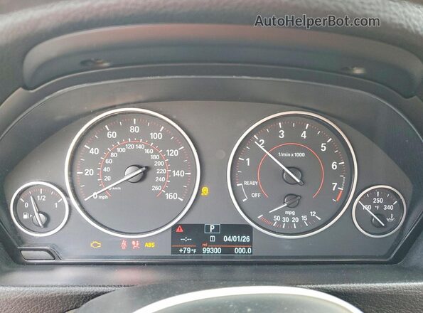 WBA8E9C52GK643526 2016 BMW 3 SERIES White Instrument cluster view