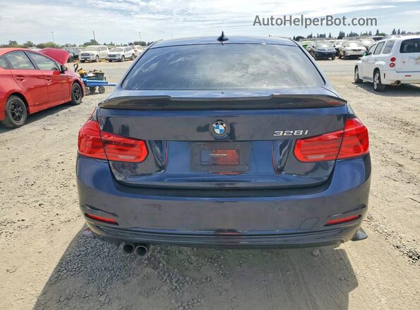 WBA8E9G51GNT46823 2016 BMW 3 SERIES Blue Rear view