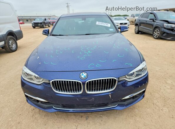 WBA8E9G53GNT82884 2016 BMW 3 SERIES Blue Вид спереду