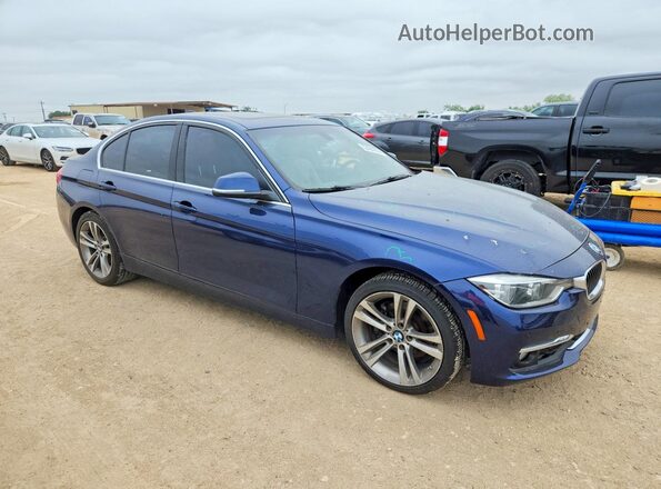 WBA8E9G53GNT82884 2016 BMW 3 SERIES Blue Передня права чверть