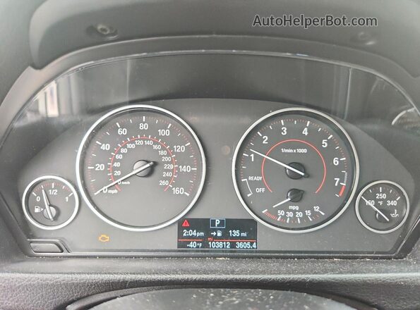 WBA8E9G57GNT45854 2016 BMW 3 SERIES Белый Вид щитка приборов