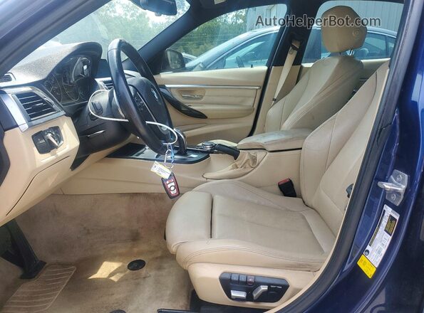 WBA8E9G5XGNT44942 2016 BMW 3 SERIES Blue Widok wnętrza z przodu