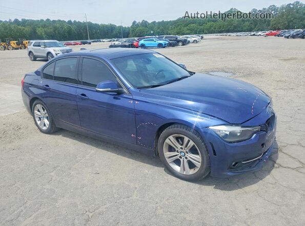 WBA8E9G5XGNT44942 2016 BMW 3 SERIES Blue Przód prawy