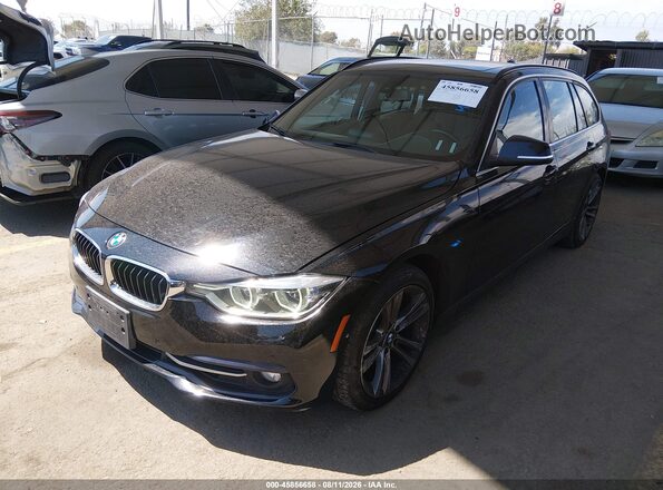 WBA8K3C35HA023328 2017 BMW 3 SERIES Black Передня ліва чверть