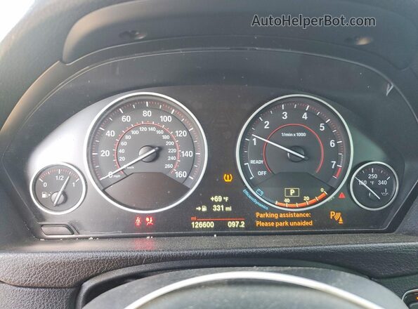 WBA8Z5C54GG501453 2016 BMW 3 SERIES Gray Vista del cuadro de instrumentos