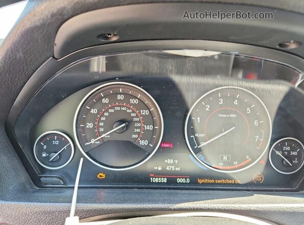 WBA8Z5C58GG500614 2016 BMW 3 SERIES Black ხელსაწყოთა პანელის ხედი