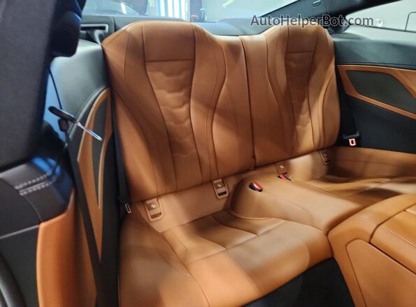 WBABC4C01MCF18917 2021 BMW M8 Blue Вид задніх сидінь