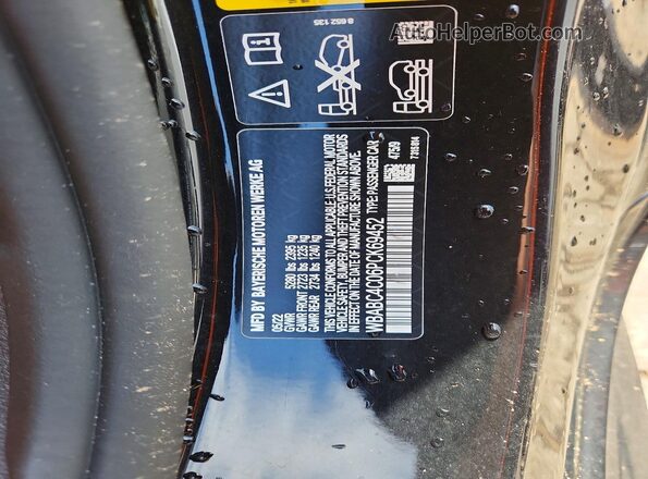 WBABC4C06PCK69452 2023 BMW M8 Черный Вид наклейки с VIN-кодом