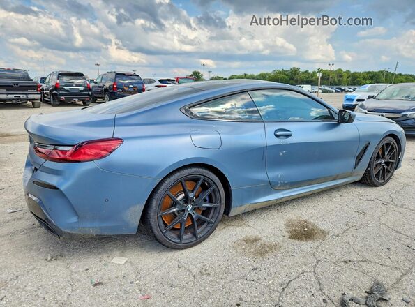 WBABC4C51KBU96414 2019 BMW M8 Blue Передня права чверть