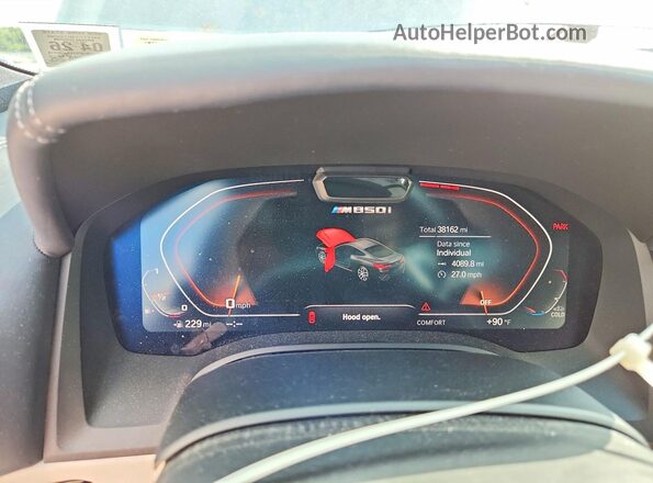 WBABC4C51KBU96414 2019 BMW M8 Blue Вид задніх сидінь