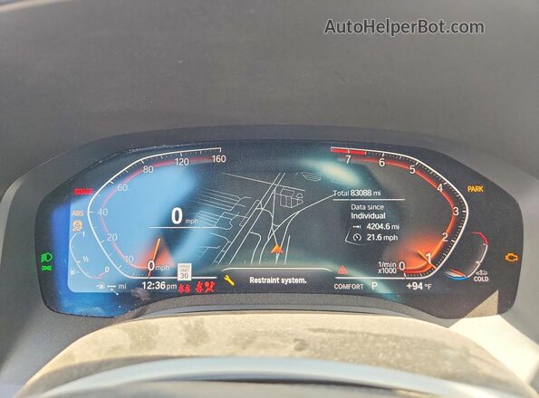 WBADZ2C06NCH07866 2022 BMW 8 SERIES White Вид щитка приладів