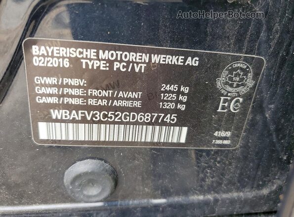 WBAFV3C52GD687745 2016 BMW 5 SERIES Blue Engine compartment view