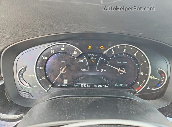 WBAJA5C30HG894389 2017 BMW 5 SERIES Silver Vista del cuadro de instrumentos