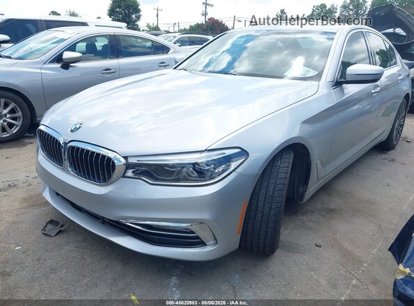 WBAJA5C31HG895101 2017 BMW 5 SERIES Серебряный Передняя левая четверть