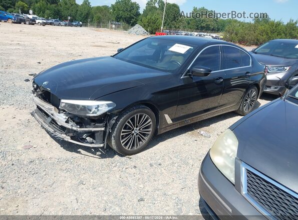 WBAJA5C31HG895843 2017 BMW 5 SERIES Black წინა მარცხენა ხედი სამი მეოთხედიდან