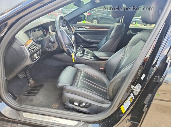 WBAJA5C32HG897455 2017 BMW 5 SERIES Черный Вид салона спереди