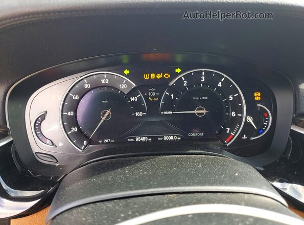WBAJA5C33HG897870 2017 BMW 5 SERIES Black Instrument cluster view
