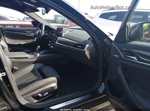 WBAJA5C52KBX86989 2019 BMW 5 SERIES Black Widok wnętrza z przodu