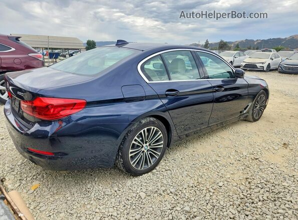 WBAJA5C52KBX87172 2019 BMW 5 SERIES Синий Задняя правая четверть