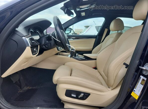 WBAJA5C52KBX87172 2019 BMW 5 SERIES Синий Вид салона спереди