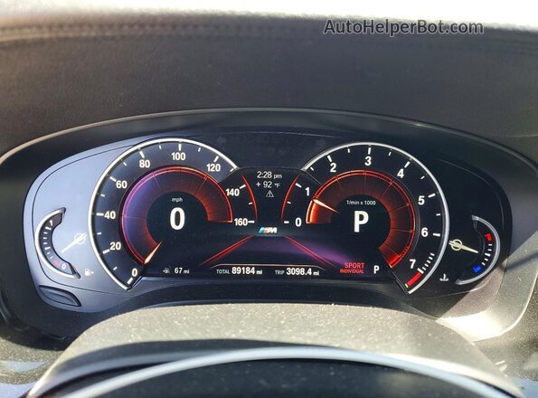 WBAJA5C53JWA36009 2018 BMW 5 SERIES White Instrument cluster view