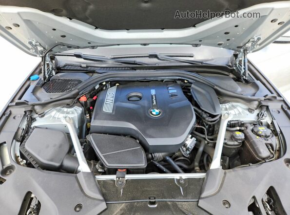 WBAJA5C53KWW07271 2019 BMW 5 SERIES Серебряный Вид задней части салона