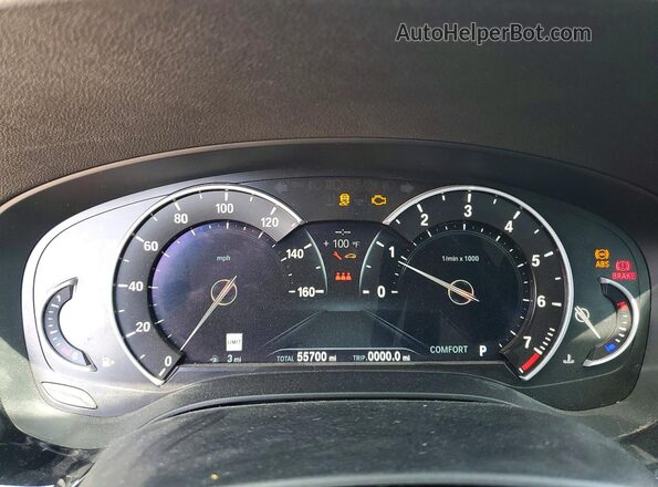 WBAJA5C54JWA38500 2018 BMW 5 SERIES Silver Instrument cluster view