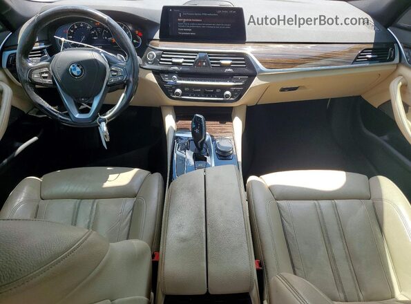 WBAJA5C55KWW10446 2019 BMW 5 SERIES White Առջևի վահանակի տեսք