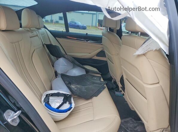 WBAJA5C56JWA35923 2018 BMW 5 SERIES Black Rear seats view