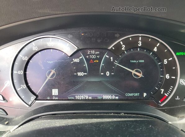 WBAJA5C57KBX86258 2019 BMW 5 SERIES White Widok zestawu wskaźników