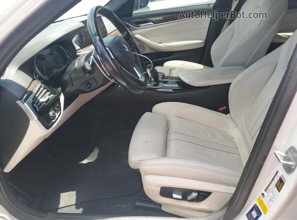 WBAJA5C57KBX86258 2019 BMW 5 SERIES White Widok wnętrza z przodu